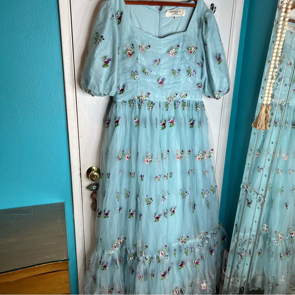 JESSAKAE Garden Fairy Dress pyper America cottagecore romantic embroidered - Picture 3 of 10